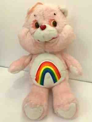 VTG 1983 KENNER ORIGINAL CARE BEAR Large 16â? CHEER Rainbow Teddy Plush Toy