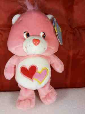 Love-a-Lot Bear Care Bear 8â? Orange Plush Toys NWT 2002 Cute 2 Heart Belly