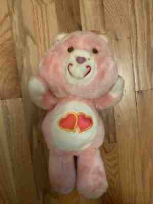 Vintage Care Bears Kenner 1983 Love A Lot Bear 13â? Plush Stuffed Animal