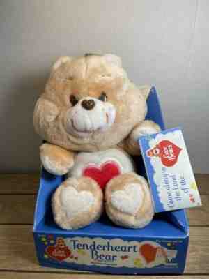 Vintage 1985 Kenner Care Bears Tender Heart Bear Plush Stuffed Toy Original Box