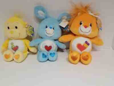 Care Bear Cousins 2003-2004 Lot of 3 with Tags. Playful Heart, Swift Heart, Lion