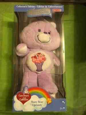 Care Bears Share Bear Collector's Edition Purple Milkshake - New in Box NIB