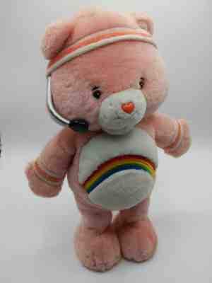 Care Bear Fit N fun pink Cheer Bear Play Along Stuffed Plush 2004 NIB