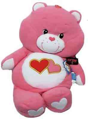 Care Bear LOVE-A-LOT BEAR ð??? 2002 CUDDLE PILLOW Jumbo Plush Appx 28