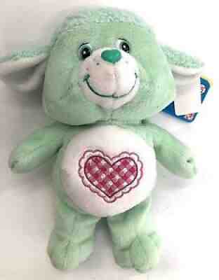 Care Bear Cousins Gentle Heart Lamb 2004 Light Green Plush Stuffed Animal 8