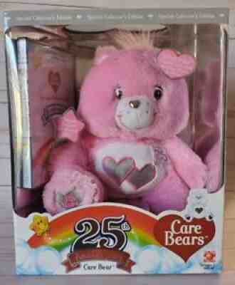 Care Bears 25th Anniversary Swarovski Pink Plush Unopened New With DVD 2007