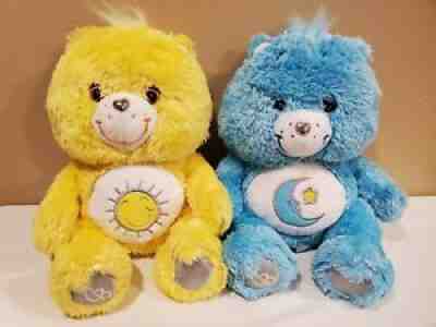 2007 Care Bears Swarovski Crystal Eyes - Funshine Bear & Bedtime Bear - Lot Of 2