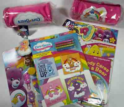 NWT Care Bears Lot Of 7 keychains Pencils Cases Stickers PRIVATE LISTING