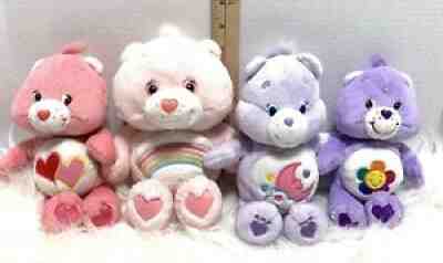 Care Bears Lot of 4 Stuffed Plush Mini 7â? Cheer Bear Wish Bear VTG 1 Sings