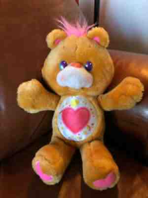 Vintage Care Bears Collection Tenderheart Bear Plush Stuffed Animal Kenner 1991