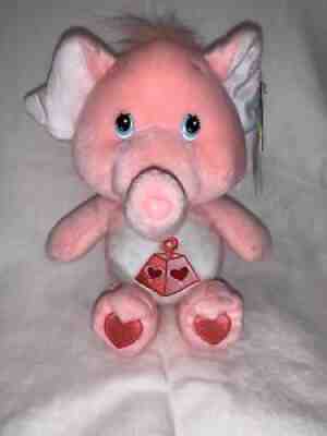 NWT Care Bears Cousins Lotsa Heart Elephant 2003 pink plush 10 inches