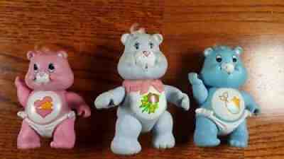 Care Bears PVC Posebale (Lot of 3) Grandma Bear, Hugs, Tugs 1983 4