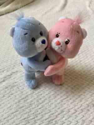 Care Bears Cuddle Pair Grumpy Bear Cheer Bear 8" Plush