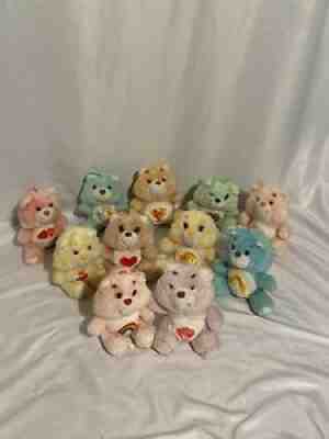 Lot Of 6in Care Bears - 1983 Mini Care Bears - Rare Collection