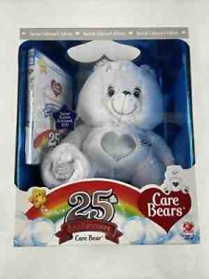 Care Bears 25th Anniversary Bear with DVD with Swarovski Crystal Eyes NEW RARE