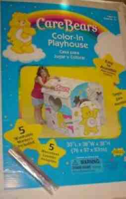 RARE CARE BEARS COLOR IN PLAYHOUSE CHILDS HOUSE FORT UNUSED BOXED CAREBEAR