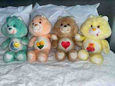 Vintage Care Bears Plush 1980's 13â? Tender Heart Birthday Friendship Bedtime