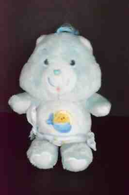 Vintage 1983 Baby Care Bear Tugs Blue Plush Stuffed Animal Lovey Toy Diaper 11