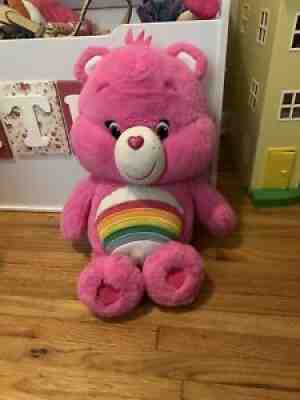 Care Bears Cheer Bear 2014 Rainbow Bright Pink Large 20