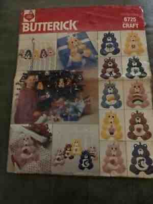 Vintage Butterick 6725 Craft Care Bears 6