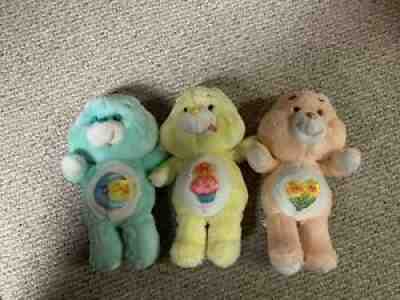 Vintage 1983 Kenner Care Bears Birthday Friend  Bedtime Bear Plush Stuffed Toys