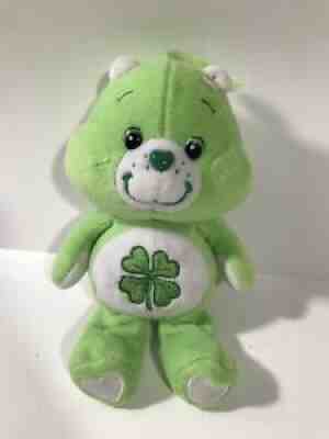 Good Luck Bear Care Bears American Greeting Beanie 20th Anniversary Green 2002