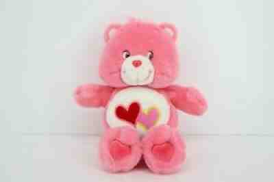Care Bears 2003 Loves-A-Lot Talking Plush Pink Bear Stuffed Animal WORKING