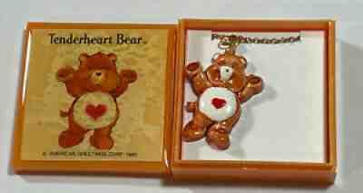 NIB Care Bears Vintage Tenderheart Bear Necklace 1985
