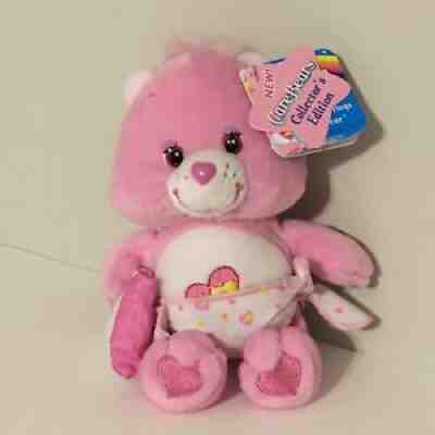 2004 Care Bear Pink Heart Star Baby Bear Plush 7