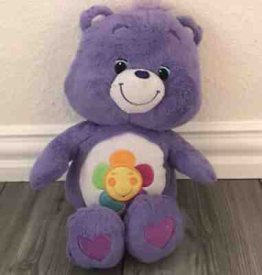 Purple Care Bear Harmony Bear 2012 Plush Stuffed Animal Toy Lovey Free Shipping
