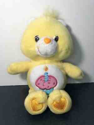 2002 Care Bear Birthday Yellow Cupcake Patch Plush 8