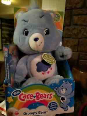 MIB Rare Care Bears Grumpy Bear Blue Plush Teddy Toy & DVD Game Play Along 2007