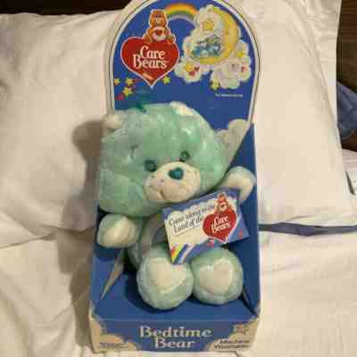 Vintage Kenner Care Bear Bedtime Bear New Rare Vintage Stuffed Plush Brand New!