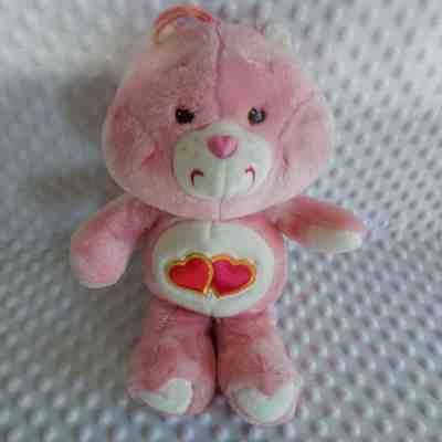 Vintage 1983 Kenner Care Bears Love A Lot Bear 13â? Plush Stuffed Toy w/ Tag