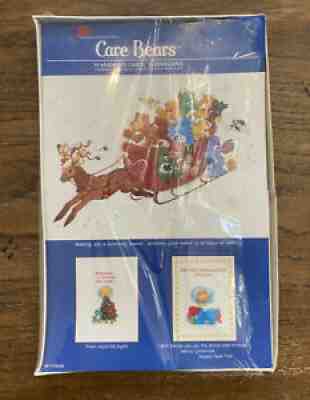 Care Bears Christmas Cards Vintage - box of 15- New Old Stock 1983 Embossed