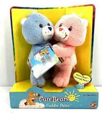 Care Bears Cuddle Pairs Cheer & Grumpy Bears #31730 Huggable Pink Blue FASTSHIP