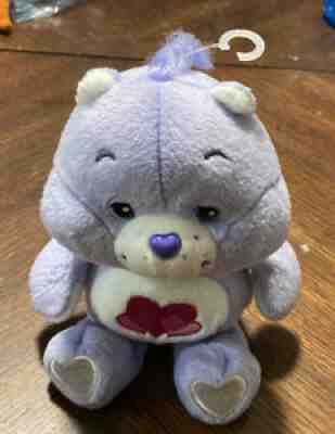 Care Bear Purple Plush Harmony 8â? Beanie Hearts Stuffed Toy Anniversary T12