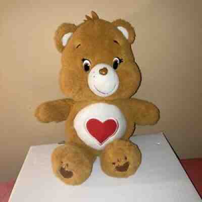 2014 Just Play Care Bears Tenderheart Bear Brown Heart Plush 14