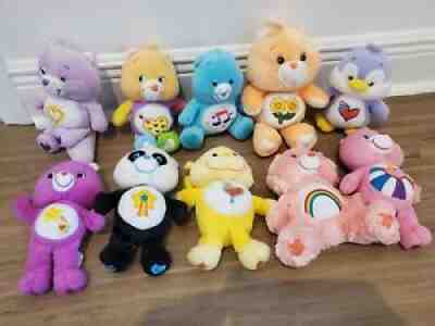 Lot Of 10 care bears plush 2000s GREAT INSTANT COLLECTION pbk1