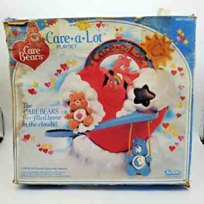 Vintage Care Bears Care-a-Lot Playset Complete 1983 Home In The Clouds Toys