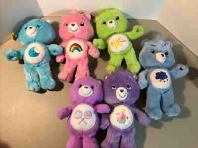 Lot Of 5 Care Bear Plush 13â? Grumpy Cheer Bed Time Oopsy