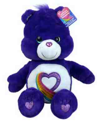Care bears Rainbow Heart jumbo 20" plush Limited 35th European Exclusive New