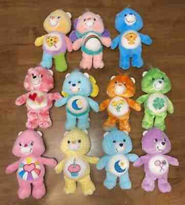 Care Bear Lot 11 9â? Stuffed Plush Toys 2002-2005 Mixed Series Tie Dye Flower