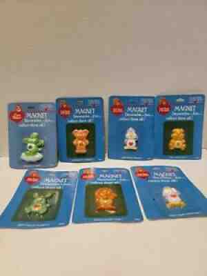 Vintage Care Bears Cousins And Care Bear magnets NIB New on card Lot of 7