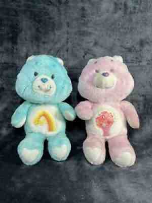 Lot 2 Vintage 1980s Kenner Care Bears 13â? Wish Bear & 13â? Share Bear(Lavender)