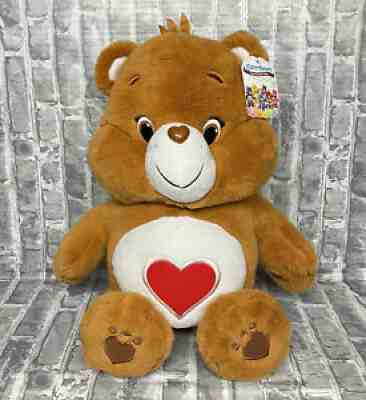 New 2014 Just Play Care Bears Tenderheart Bear Brown Heart Plush 18