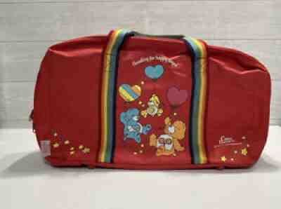 Vintage red CareBears American Greetings Duffle Bag rainbow 80s care bear vtg