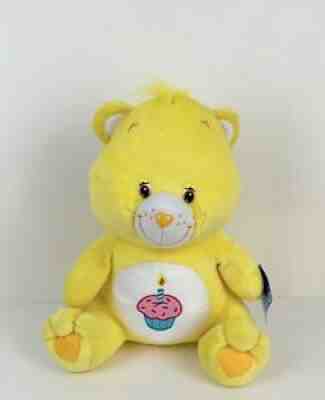 GANZ Care Bears Birthday Bear Plush Stuffed Animal 2006 Yellow Cupcake 15â? Tall