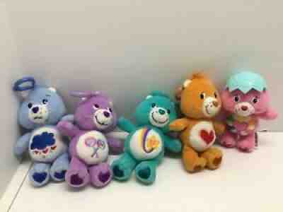 LOT of 5 Care Bears 2002-2005 Plush Clip Keychains 5