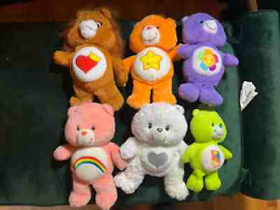 Care Bears Lot of 6 carebears 80s toys 90s Rainbow Lion Silver Rare Plush VHTF